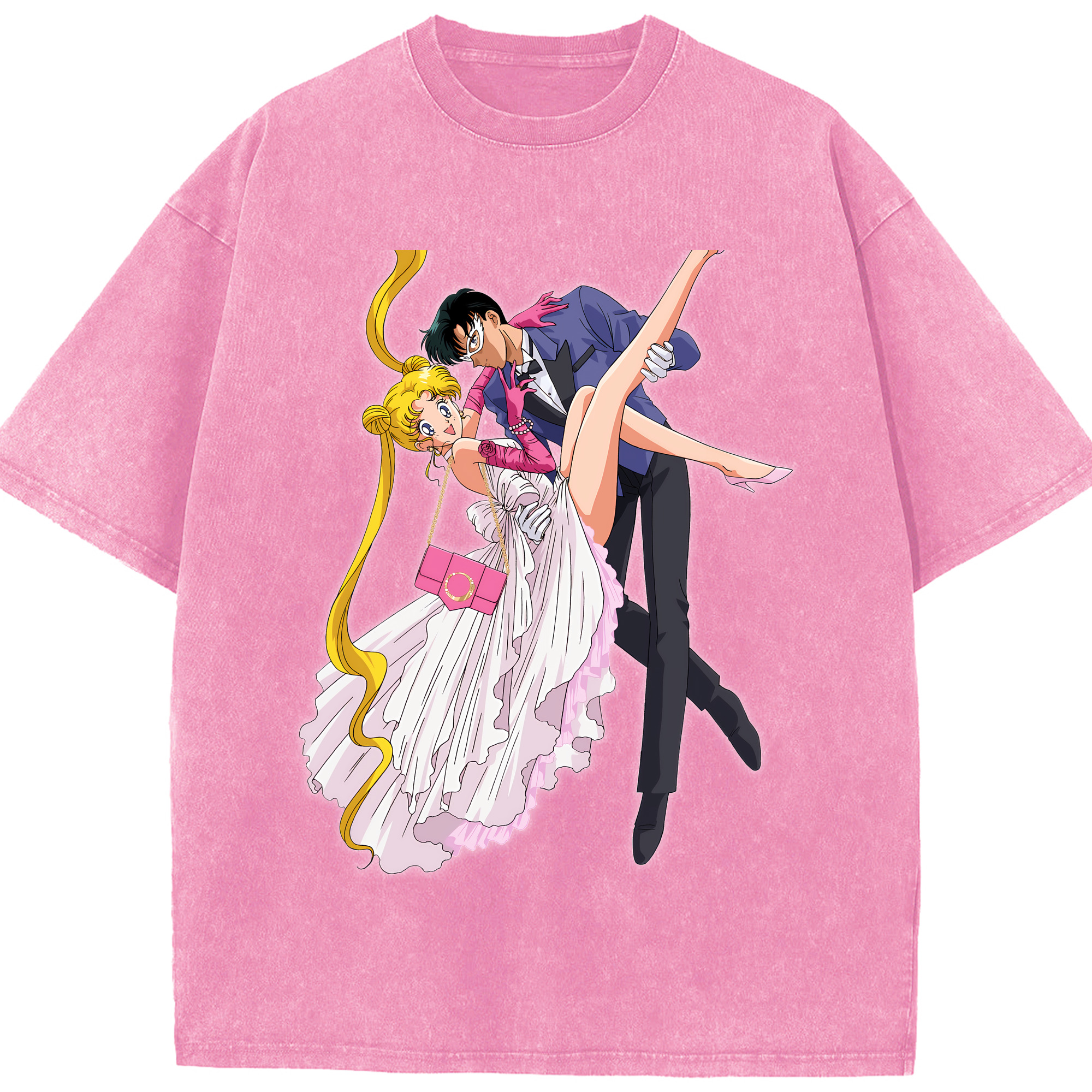 （画像用） 美少女戦士セーラームーン 愛野 美奈子 あいの みなこ Sailor Moon Aino Minako 綿100% ヴィンテージ風 半袖Tシャツ（フロントプリント）